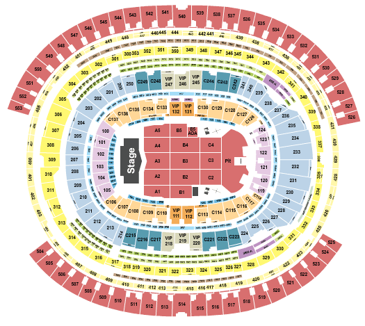 SoFi Stadium Los Bukis Seating Chart
